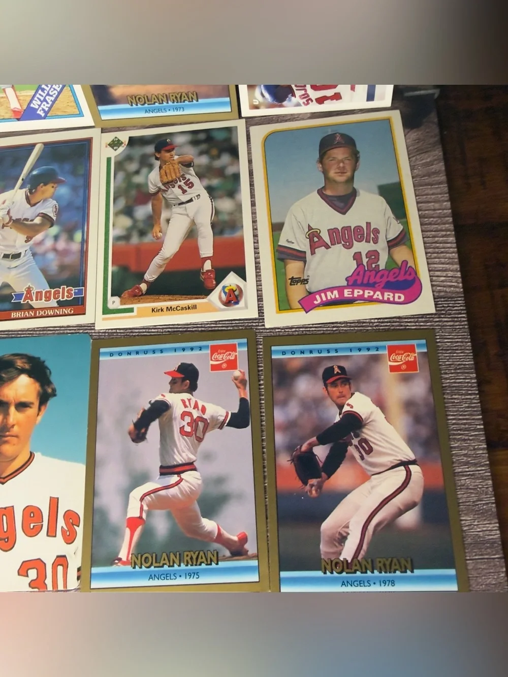 California Angels Baseball Card Lot (18) Ryan Abbott Salmon 90s